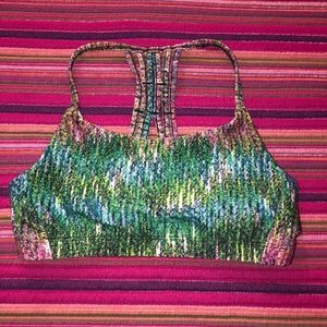 Colored Pattern Sport Bra